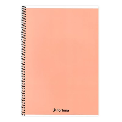 Spirálfüzet vonalas FORTUNA Monocolor A/4 70 lapos pasztell barack