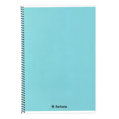 Spirálfüzet vonalas FORTUNA Monocolor A/5 70 lapos pasztell kék