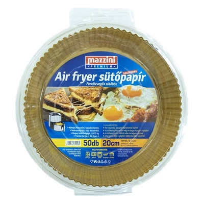Sütőpapír forró levegős sütőhöz MAZZINI 4,5cm magas 20cm átm 50 darabos