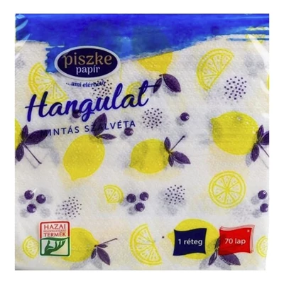 Szalvéta PISZKE Hangulat 1 rétegű 33x33 cm 1/4 hajtogatott 70 lapos
