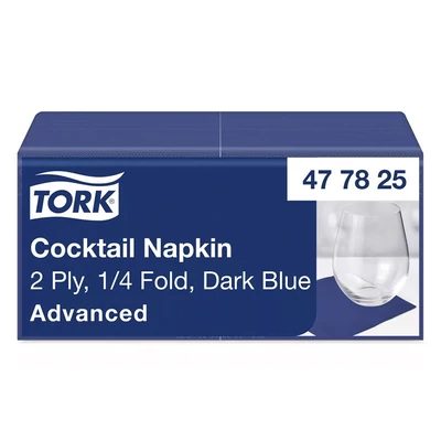 Szalvéta TORK Advanced 477825  2 rétegű 24x24 cm 1/4 hajtogatott kék
