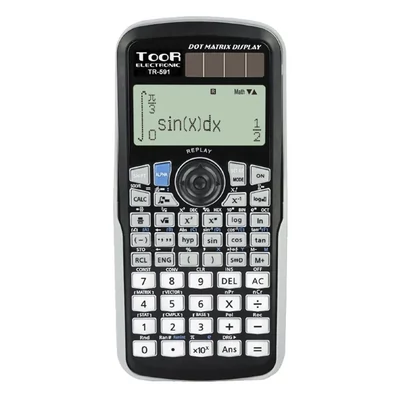 Számológép tudományos TOOR TR-591 417 funkciós grafikus 2 soros 12 digit