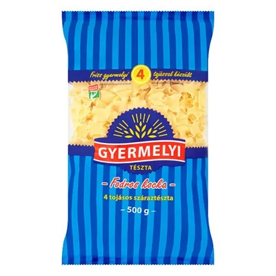 Száraztészta fodros kocka GYERMELYI 4 tojásos 500 g
