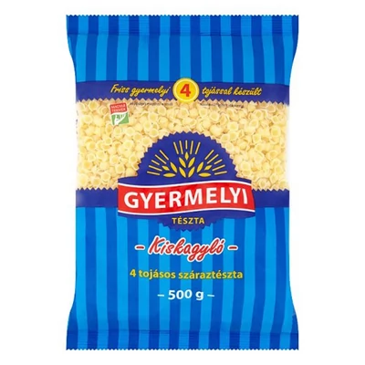 Száraztészta kiskagyló GYERMELYI 4 tojásos 500 g