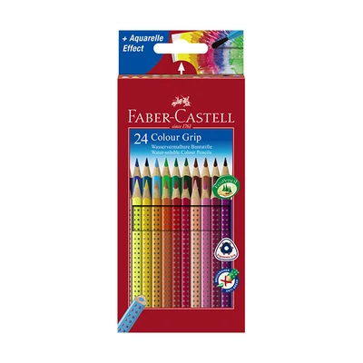 Színes ceruza FABER-CASTELL Grip háromszögletű 24 darabos