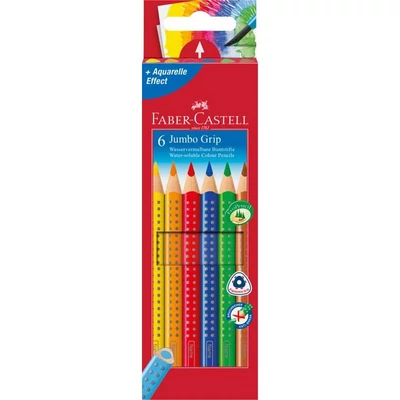 Színes ceruza FABER-CASTELL Jumbo Grip háromszögletű 6 darabos