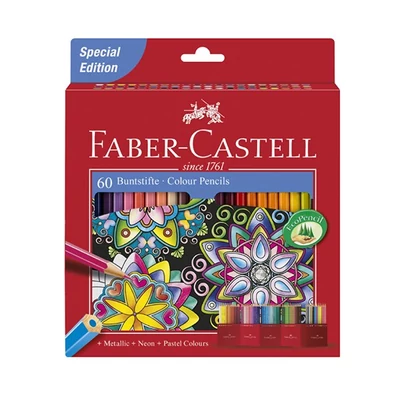 Színes ceruza FABER-CASTELL hatszögletű 60 darabos