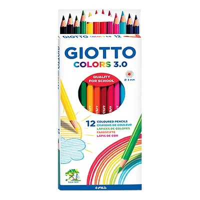 Színes ceruza GIOTTO Colors 3.0 hatszögletű 12 darabos