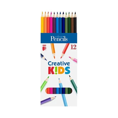 Színes ceruza ICO Creative Kids hatszögletű 12 darabos