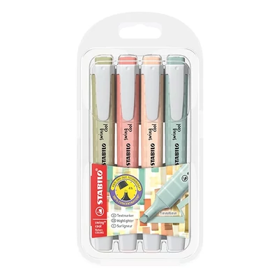 Szövegkiemelő készlet STABILO Swing Cool Naturecolors 4 darabos