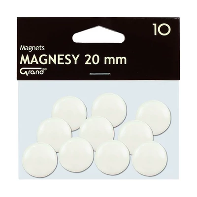 Táblamágnes GRAND 20mm fehér 10 darabos