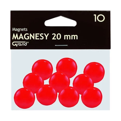 Táblamágnes GRAND 20mm piros 10 darabos