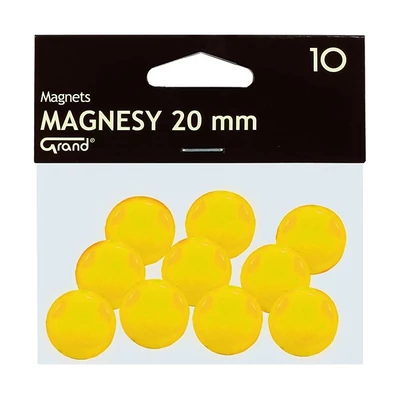 Táblamágnes GRAND 20mm sárga 10 darabos
