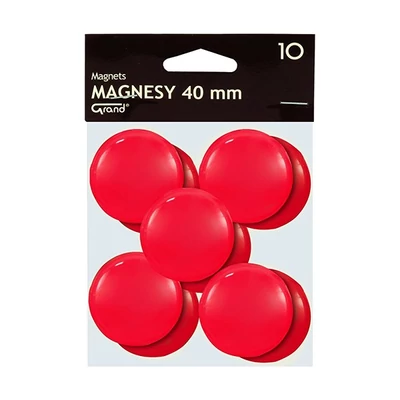 Táblamágnes GRAND 40 mm piros 10 darabos