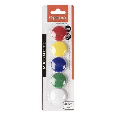 Táblamágnes OPTIMA 25mm 5 darabos vegyes színű
