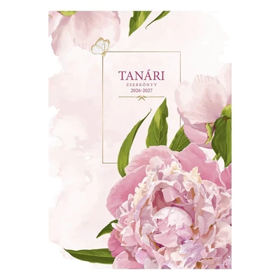 Tanári zsebkönyv TOPTIMER P200 papírborító A/5 heti 145x205 mm Bazsarózsa 2026-2027