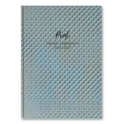 Tanári zsebkönyv TOPTIMER Prof PVC műbőrborító A/5 heti 145x205 mm Karbon világos kék 2026-2027