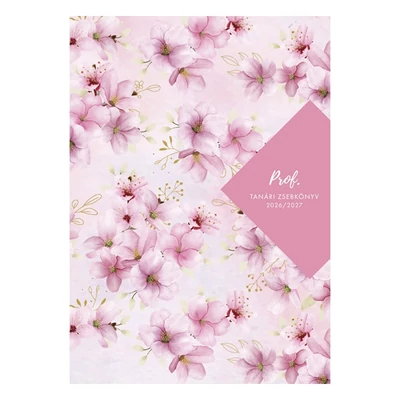 Tanári zsebkönyv TOPTIMER Prof fóliázott papírborító A/5 heti 145x205 mm Cseresznye 2026-2027