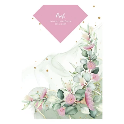 Tanári zsebkönyv TOPTIMER Prof fóliázott papírborító A/5 heti 145x205 mm Romantik 2026-2027