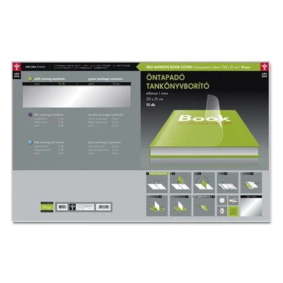 Tankönyvborító ARS UNA A/4 50x33 cm öntapadós sima 10 darabos