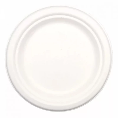 Lapostányér eldobható papír BIO Cukornád lebomló 22cm 125 darabos