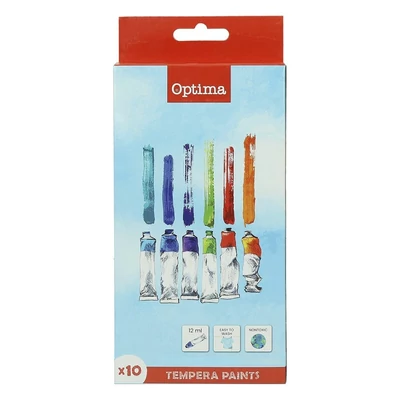 Tempera OPTIMA 12 ml 10  darabos