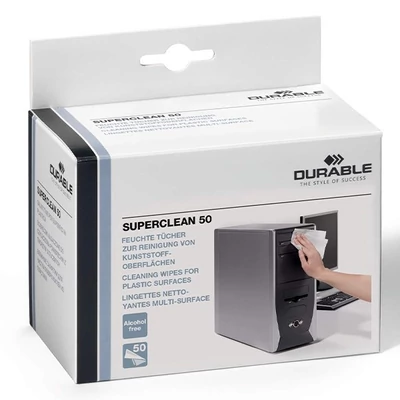 Tisztítókendő DURABLE műanyaghoz 50 darabos