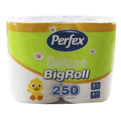 Toalettpapír PERFEX Deluxe 3 rétegű 4 tekercses kamilla