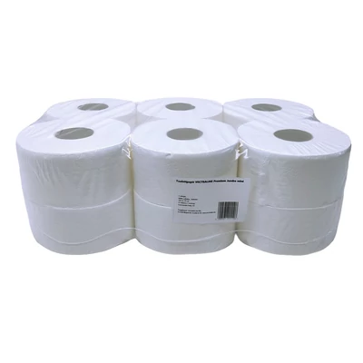 Toalettpapír VECTRALINE Standard Jumbo mini 19 cm 2 rétegű 100 m 100% cellulóz hófehér 12 tekercs/csomag