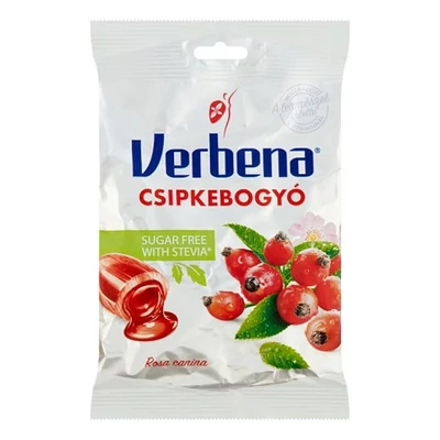 Töltött keménycukorka VERBENA csipkebogyó cukor nélküli 60 g