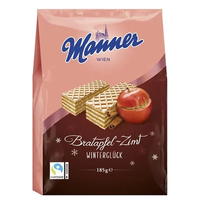 Töltött ostya MANNER sült almás-fahéjas 185 g