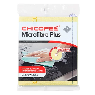 Törlőkendő mikroszálas CHICOPEE Mircofibre Plus mosható 34 x 40 cm sárga 5 darabos