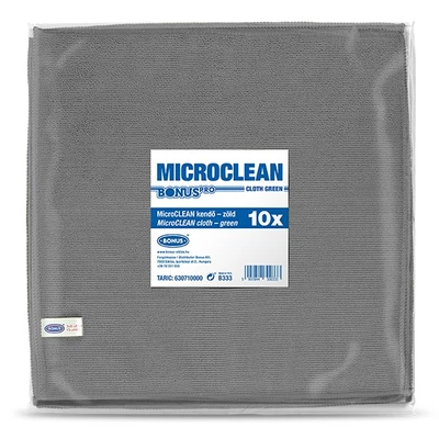 Törlőkendő mikroszálas BONUS microCLEAN HoReCa HACCP 40x40 cm szürke 10 darabos