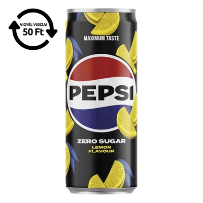 Üdítőital szénsavas PEPSI Zero Lemon ízű dobozos 0,33L DRS