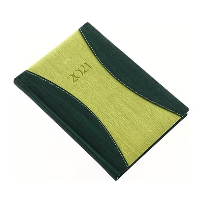 Zsebnaptár REALSYSTEM Prémium A B/6 álló sárga lapos zöld 2021.